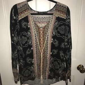 Blu pepper bohemian top